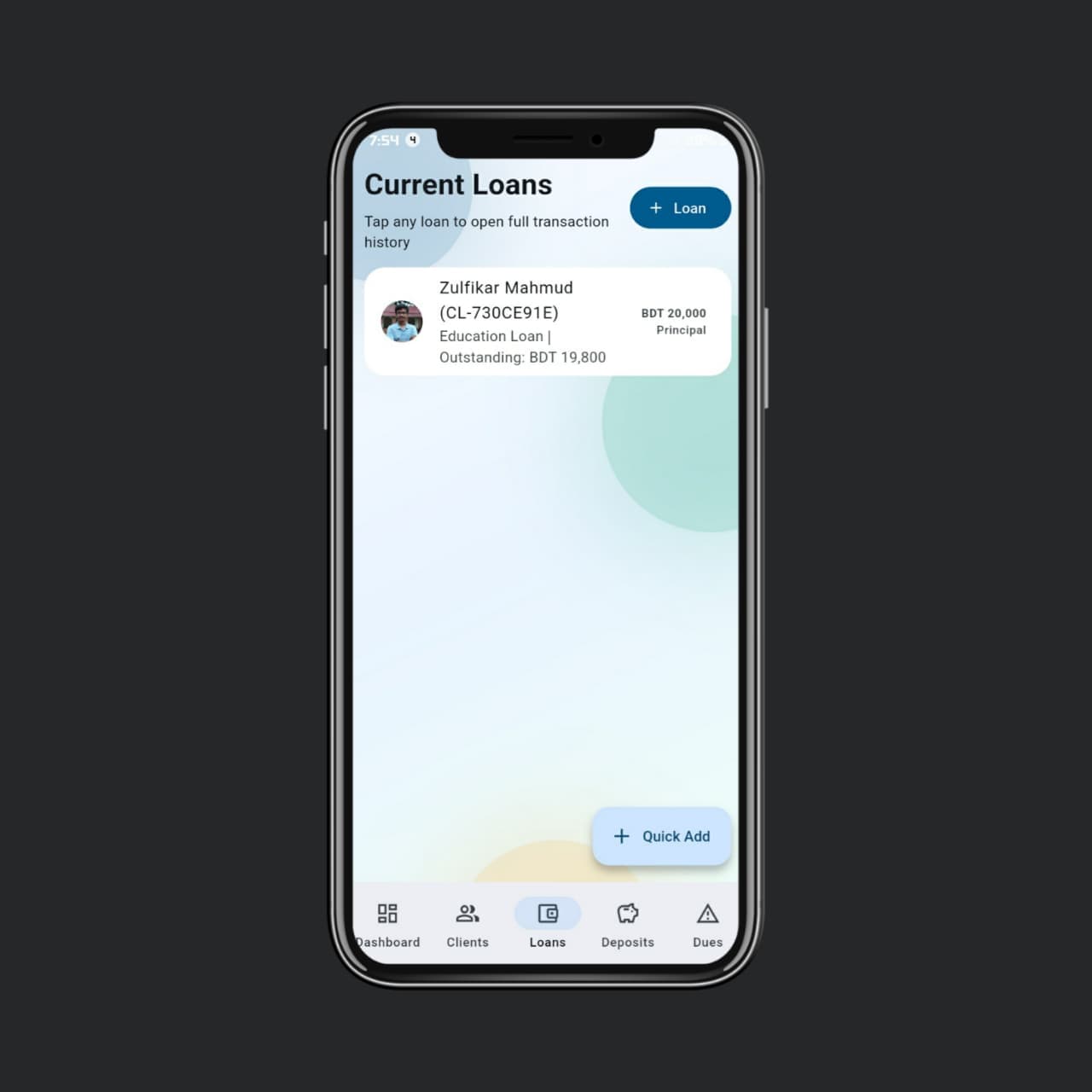 Mobile App Screen 1